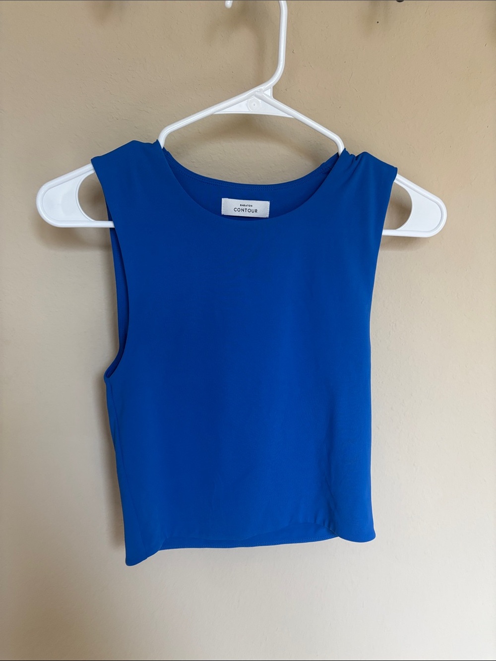 Aritzia Sleeveless fitted cropped Tank Top — Blue
